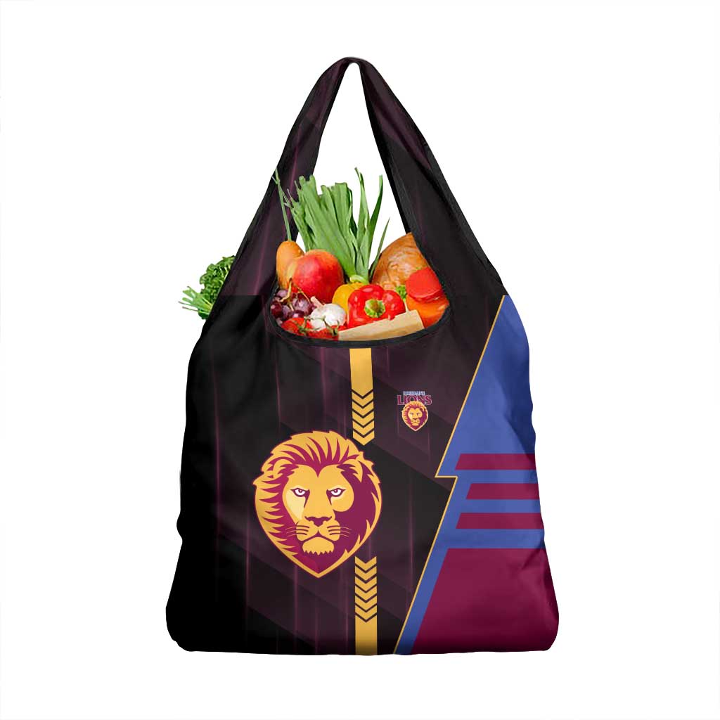 Brisbane Lions Grocery Bag Modern Geometric Sports Graphic Style
