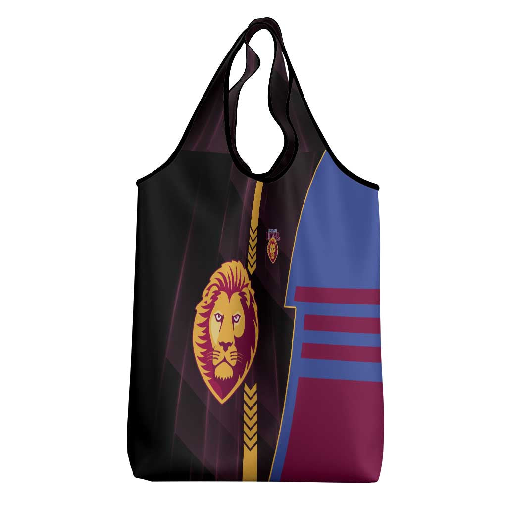Brisbane Lions Grocery Bag Modern Geometric Sports Graphic Style