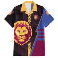 Personalized Brisbane Lions Hawaiian Shirt Modern Geometric Sports Graphic Style