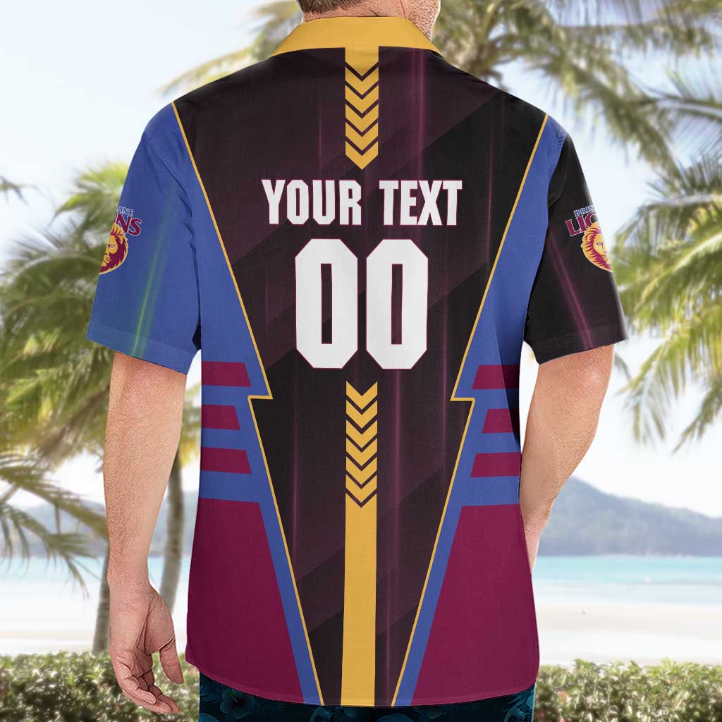 Personalized Brisbane Lions Hawaiian Shirt Modern Geometric Sports Graphic Style