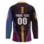 Personalized Brisbane Lions Hockey Jersey Modern Geometric Sports Graphic Style