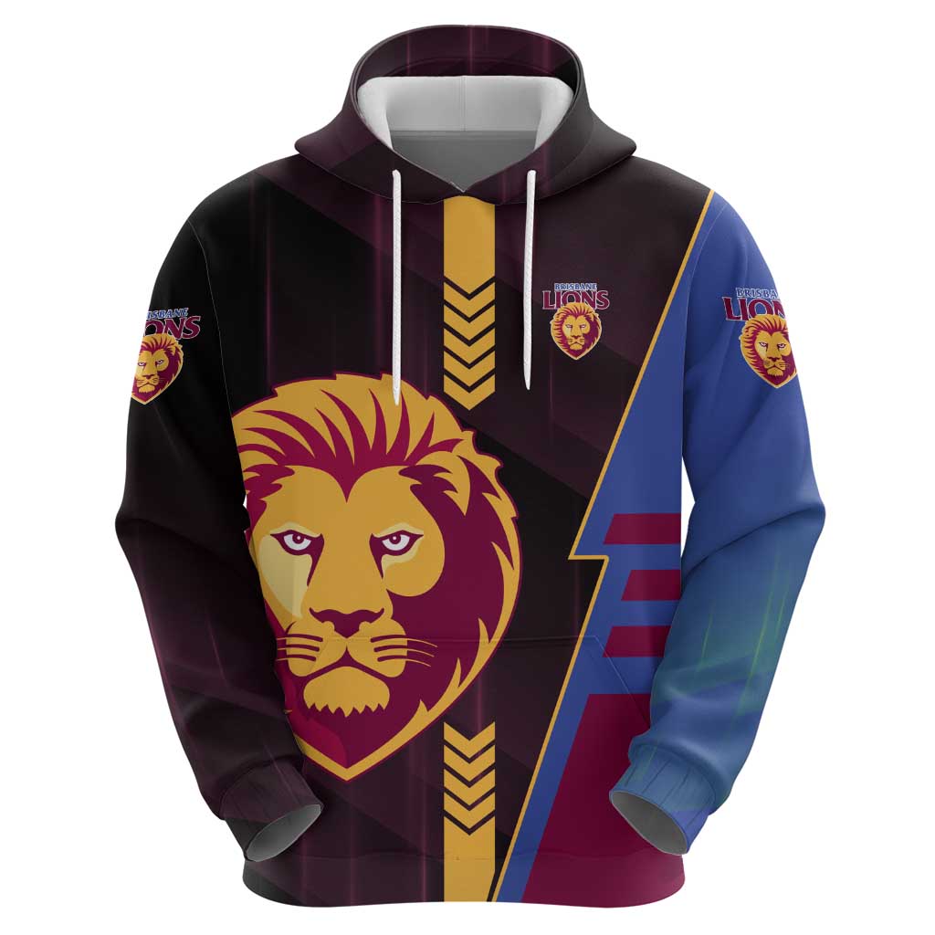 Personalized Brisbane Lions Hoodie Modern Geometric Sports Graphic Style