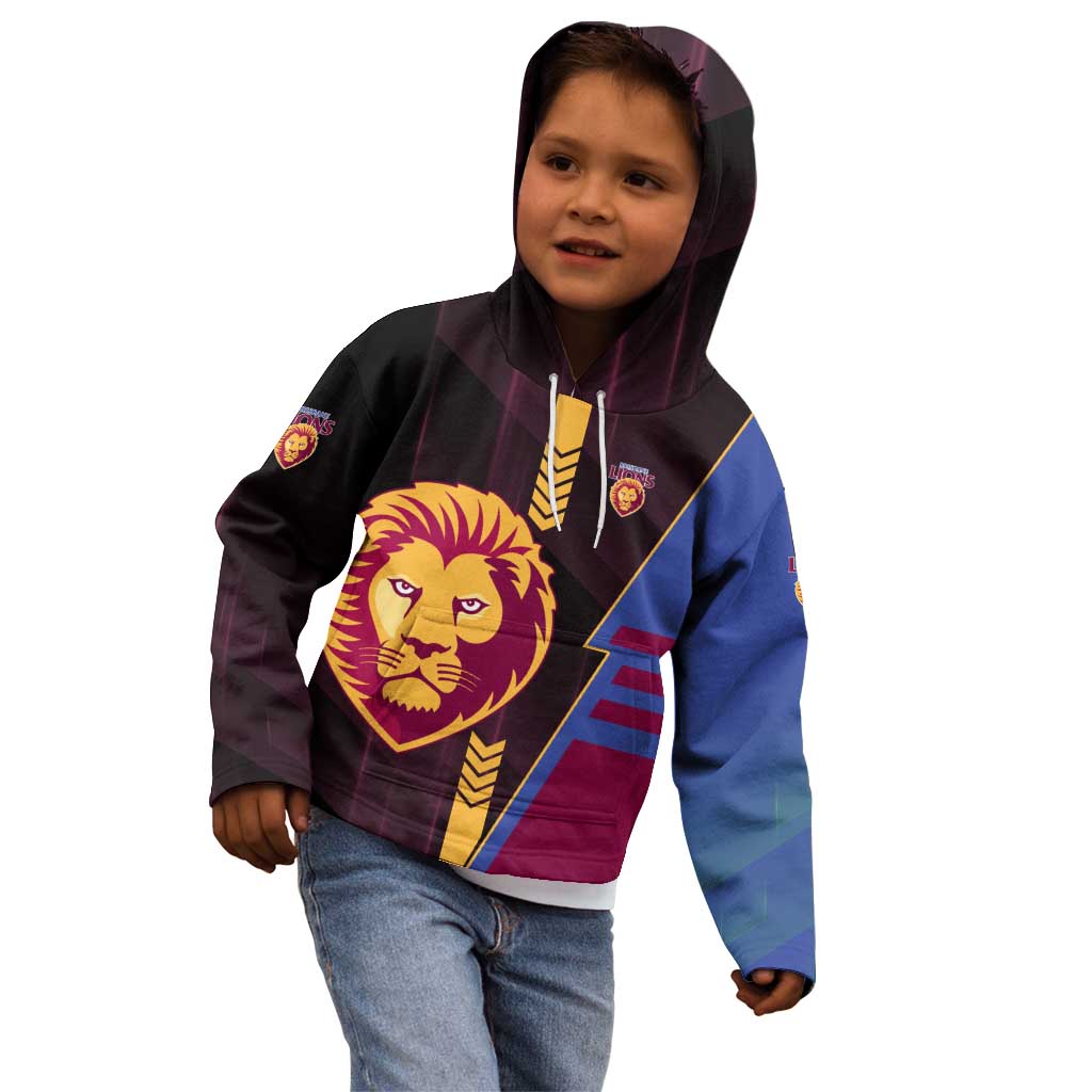 Personalized Brisbane Lions Kid Hoodie Modern Geometric Sports Graphic Style