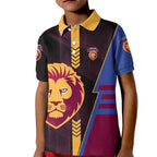 Personalized Brisbane Lions Kid Polo Shirt Modern Geometric Sports Graphic Style