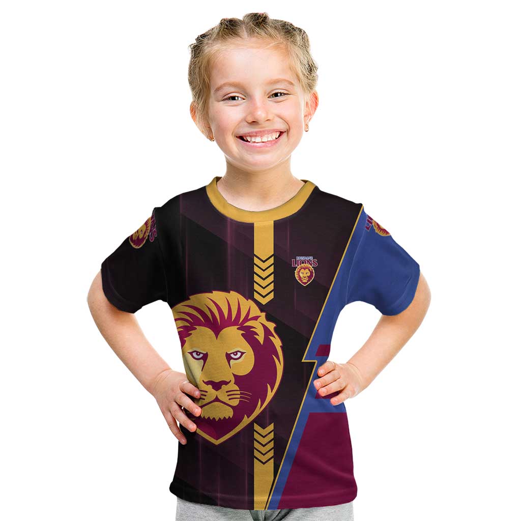Personalized Brisbane Lions Kid T Shirt Modern Geometric Sports Graphic Style