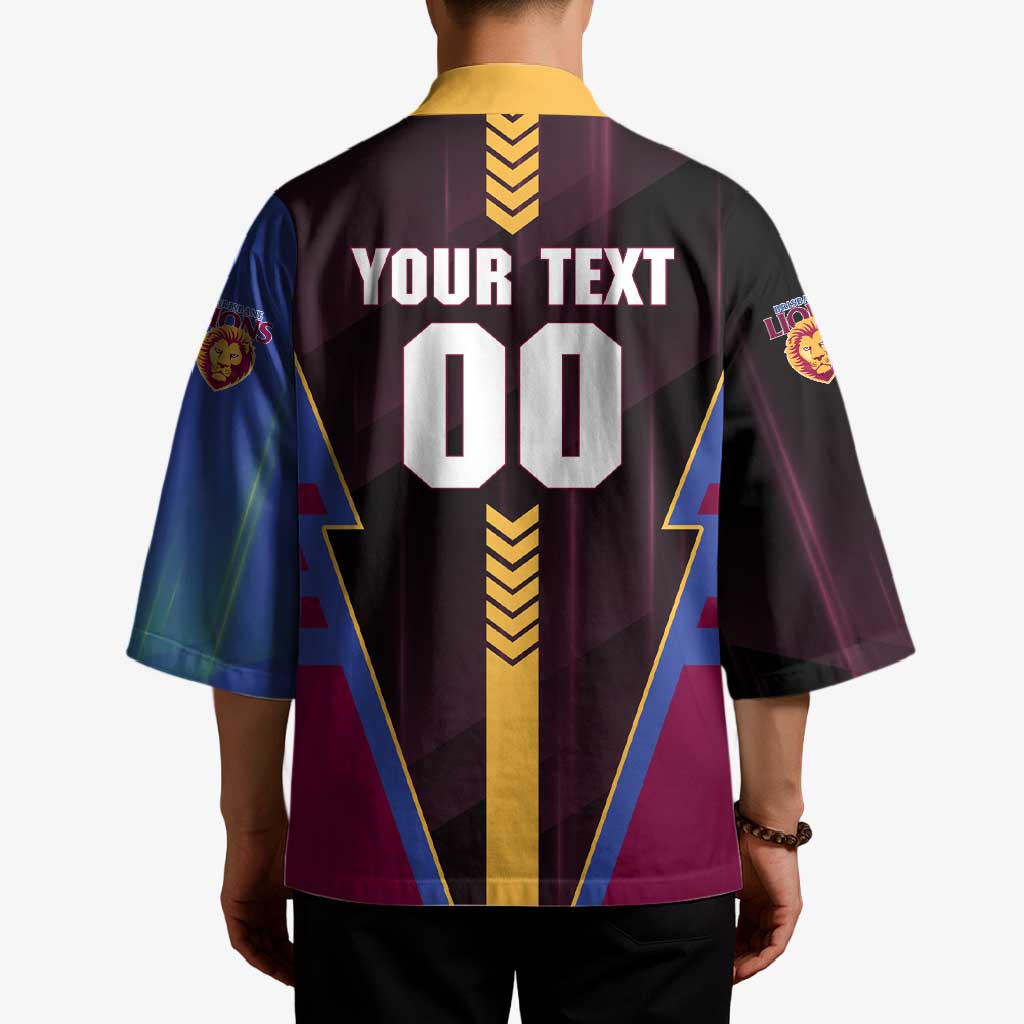 Personalized Brisbane Lions Kimono Modern Geometric Sports Graphic Style