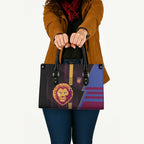 Brisbane Lions Leather Bag Modern Geometric Sports Graphic Style