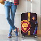 Brisbane Lions Luggage Cover Modern Geometric Sports Graphic Style