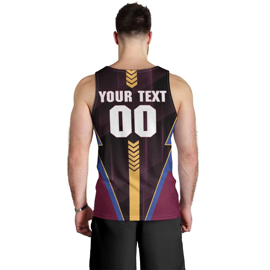 Personalized Brisbane Lions Men Tank Top Modern Geometric Sports Graphic Style