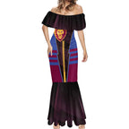 Personalized Brisbane Lions Mermaid Dress Modern Geometric Sports Graphic Style