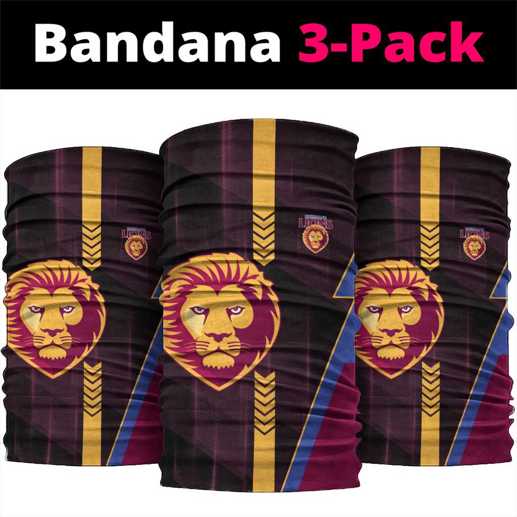 Brisbane Lions Neck Gaiter Modern Geometric Sports Graphic Style