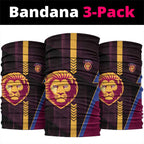 Brisbane Lions Neck Gaiter Modern Geometric Sports Graphic Style