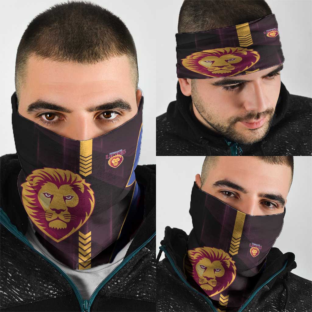 Brisbane Lions Neck Gaiter Modern Geometric Sports Graphic Style