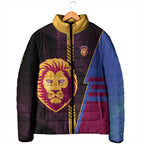 Personalized Brisbane Lions Padded Jacket Modern Geometric Sports Graphic Style