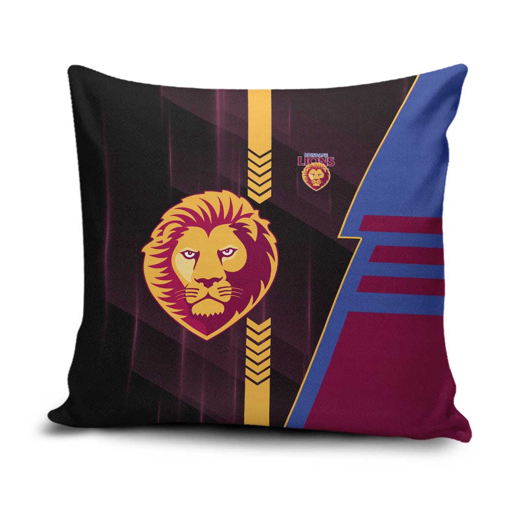 Brisbane Lions Pillow Cover Modern Geometric Sports Graphic Style