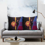 Brisbane Lions Pillow Cover Modern Geometric Sports Graphic Style