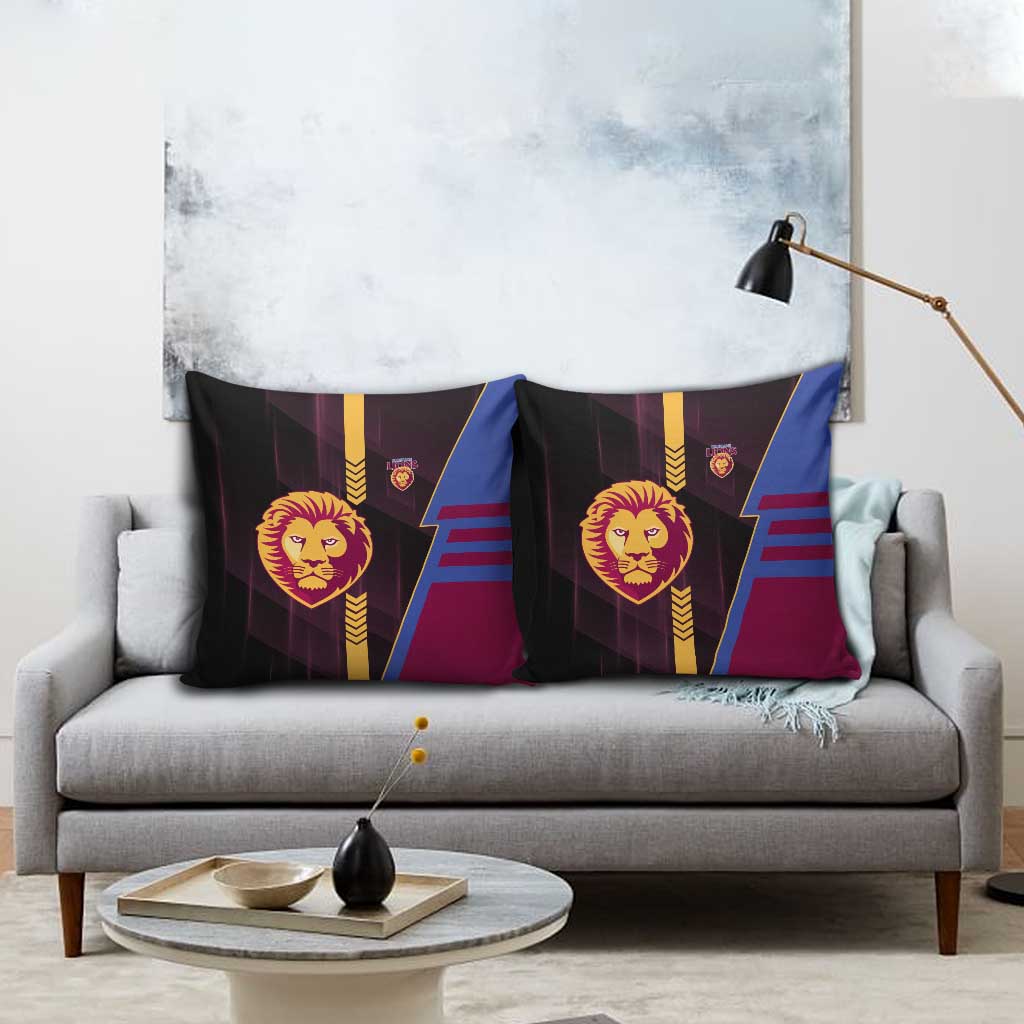 Brisbane Lions Pillow Cover Modern Geometric Sports Graphic Style