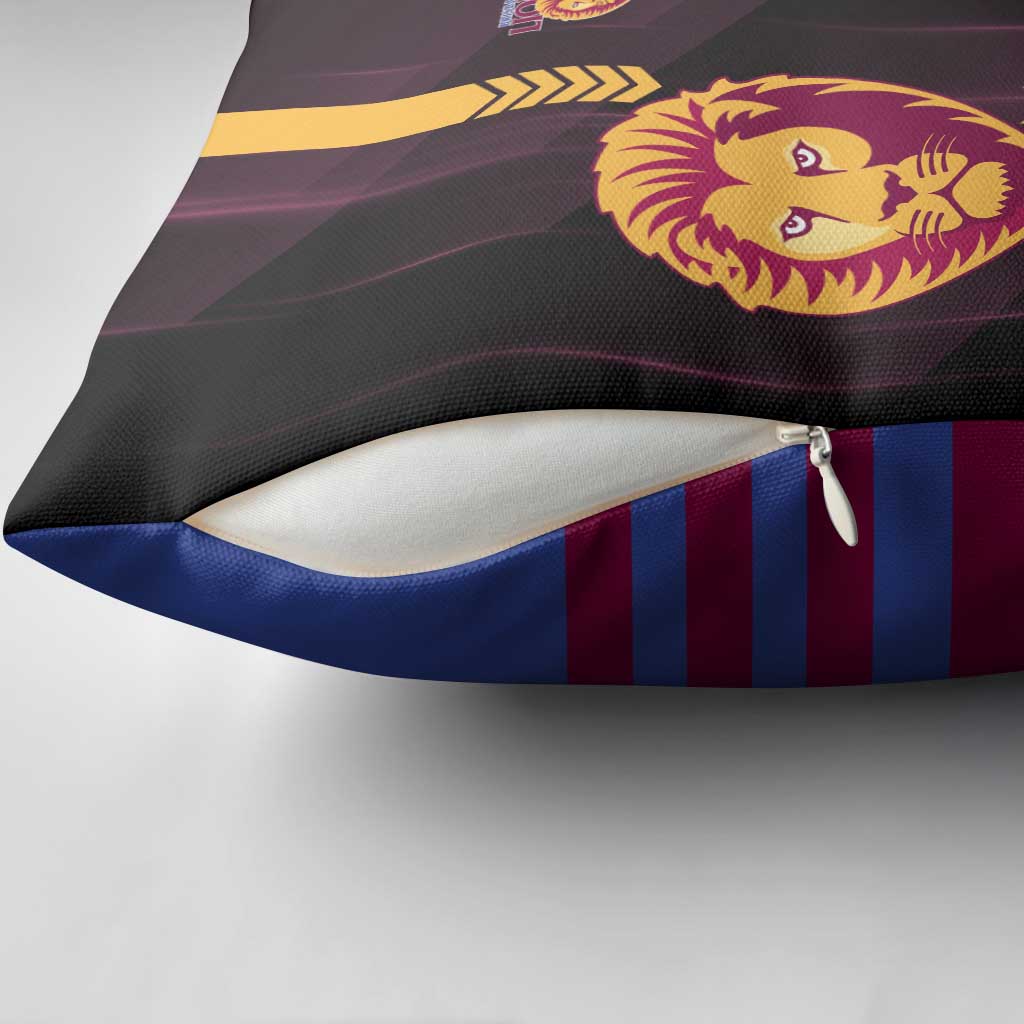 Brisbane Lions Pillow Cover Modern Geometric Sports Graphic Style