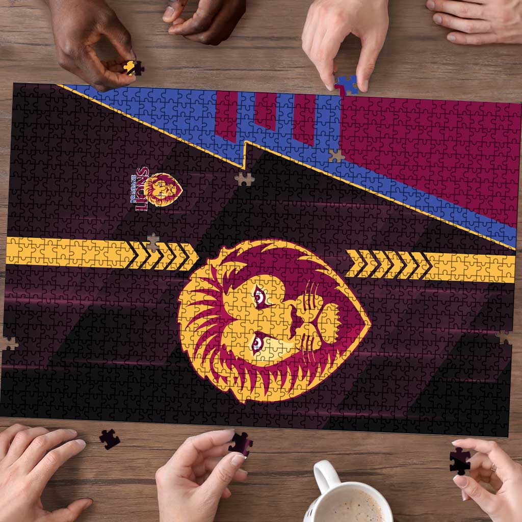 Brisbane Lions Puzzle Modern Geometric Sports Graphic Style