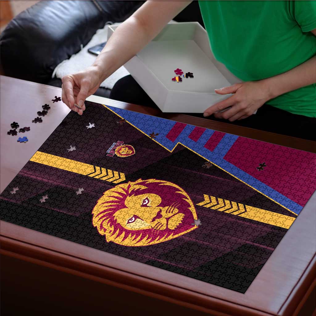 Brisbane Lions Puzzle Modern Geometric Sports Graphic Style