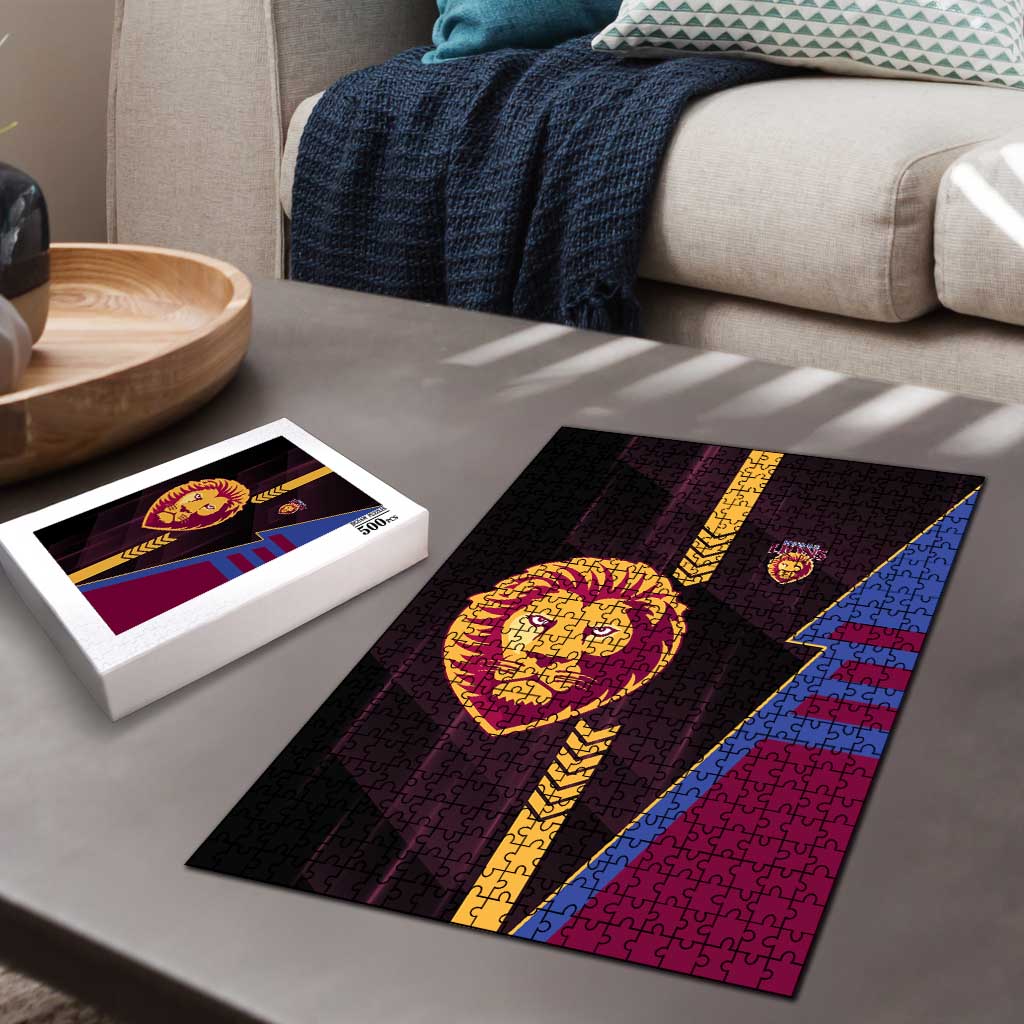 Brisbane Lions Puzzle Modern Geometric Sports Graphic Style