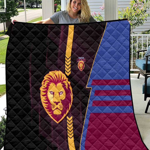 Brisbane Lions Quilt Modern Geometric Sports Graphic Style