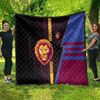 Brisbane Lions Quilt Modern Geometric Sports Graphic Style