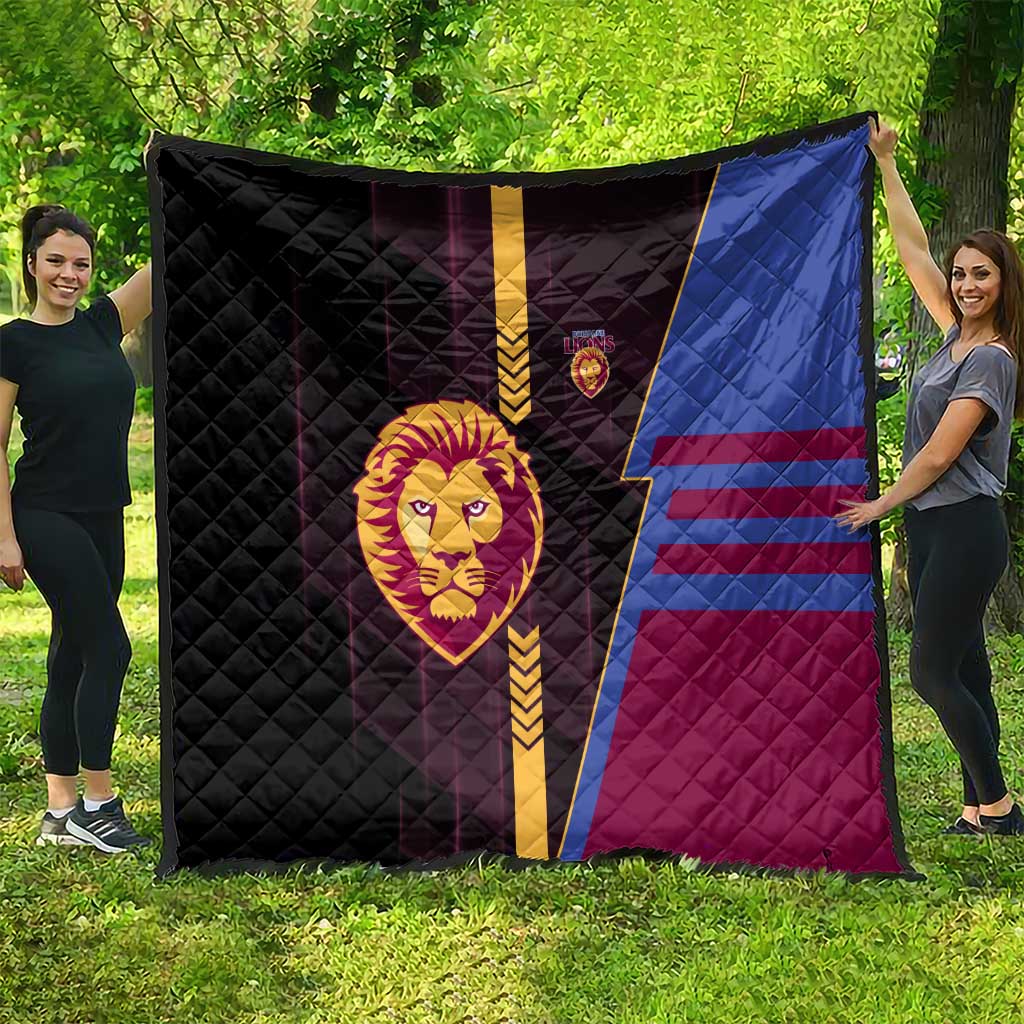 Brisbane Lions Quilt Modern Geometric Sports Graphic Style