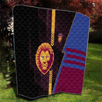 Brisbane Lions Quilt Modern Geometric Sports Graphic Style