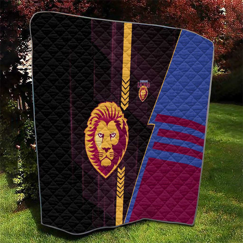 Brisbane Lions Quilt Modern Geometric Sports Graphic Style