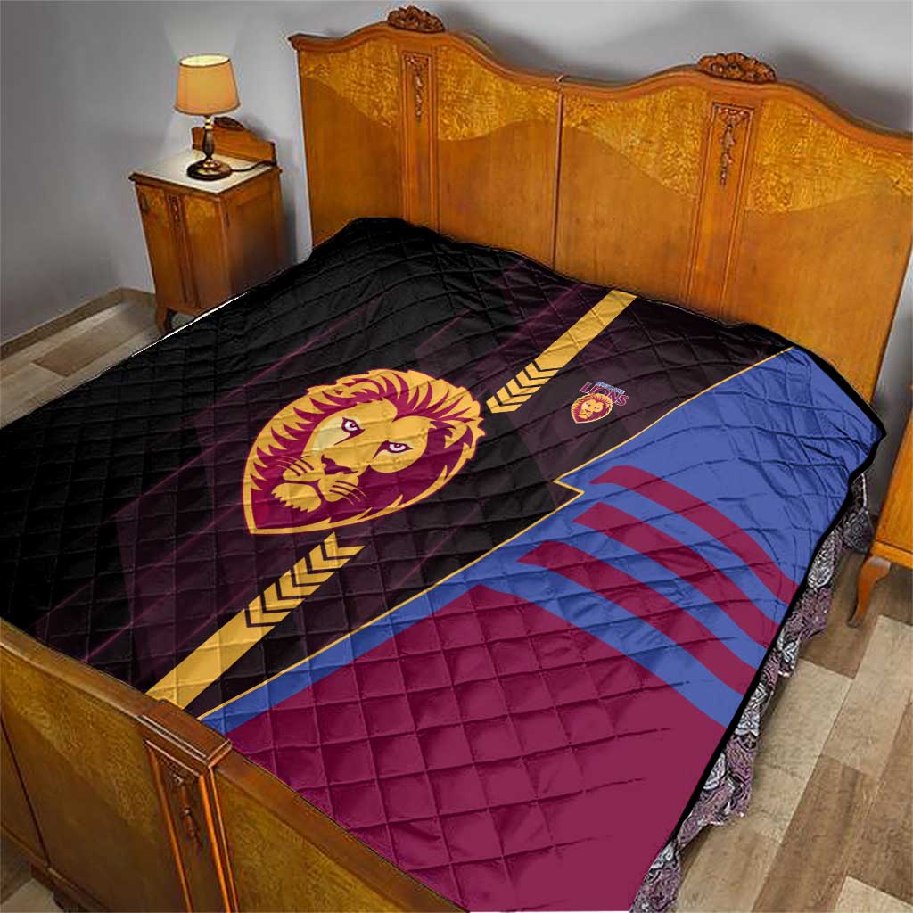Brisbane Lions Quilt Modern Geometric Sports Graphic Style