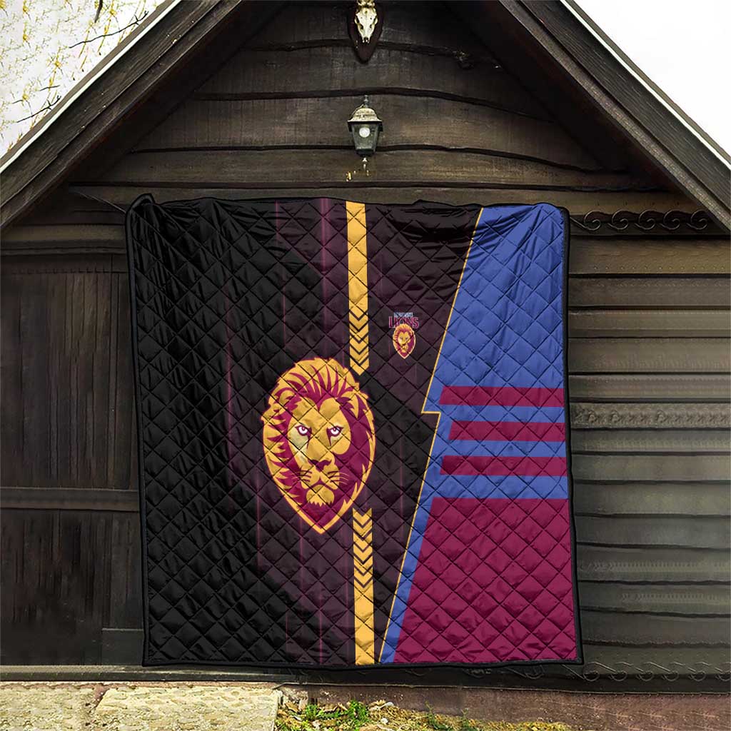 Brisbane Lions Quilt Modern Geometric Sports Graphic Style