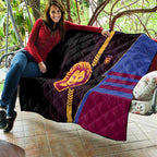 Brisbane Lions Quilt Modern Geometric Sports Graphic Style