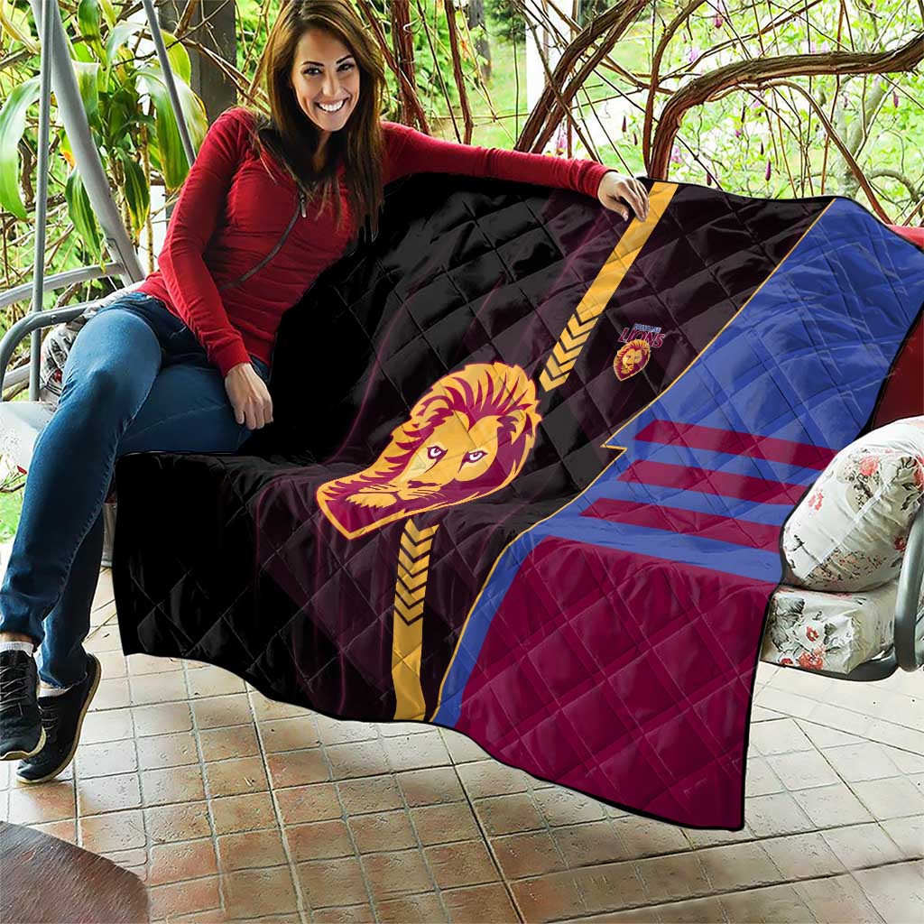 Brisbane Lions Quilt Modern Geometric Sports Graphic Style