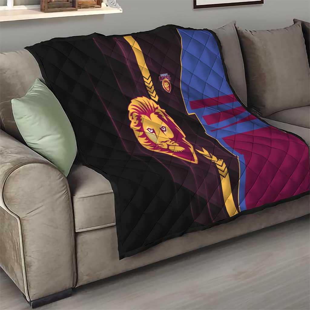 Brisbane Lions Quilt Modern Geometric Sports Graphic Style