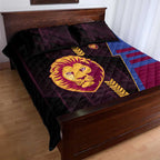 Brisbane Lions Quilt Bed Set Modern Geometric Sports Graphic Style