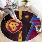 Brisbane Lions Round Carpet Modern Geometric Sports Graphic Style