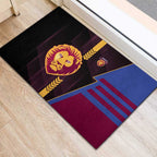 Brisbane Lions Rubber Doormat Modern Geometric Sports Graphic Style