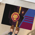 Brisbane Lions Rubber Doormat Modern Geometric Sports Graphic Style