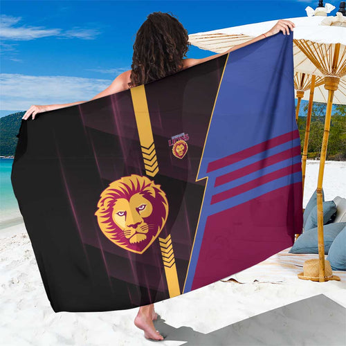 Brisbane Lions Sarong Modern Geometric Sports Graphic Style