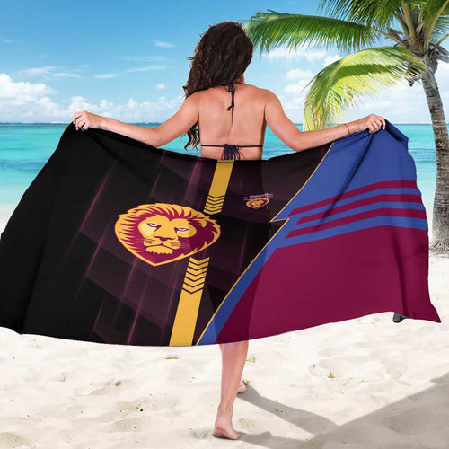 Brisbane Lions Sarong Modern Geometric Sports Graphic Style