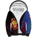 Personalized Brisbane Lions Sherpa Hoodie Modern Geometric Sports Graphic Style