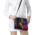 Brisbane Lions Shoulder Handbag Modern Geometric Sports Graphic Style