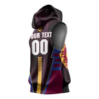 Personalized Brisbane Lions Sleeveless Hoodie Modern Geometric Sports Graphic Style