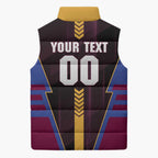 Personalized Brisbane Lions Sleeveless Puffer Jacket Modern Geometric Sports Graphic Style