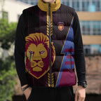 Personalized Brisbane Lions Sleeveless Puffer Jacket Modern Geometric Sports Graphic Style