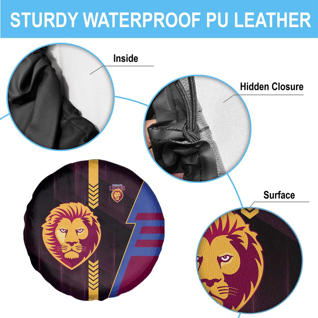 Brisbane Lions Spare Tire Cover Modern Geometric Sports Graphic Style
