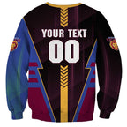 Personalized Brisbane Lions Sweatshirt Modern Geometric Sports Graphic Style