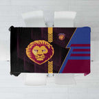 Brisbane Lions Tablecloth Modern Geometric Sports Graphic Style