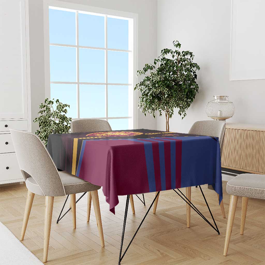 Brisbane Lions Tablecloth Modern Geometric Sports Graphic Style